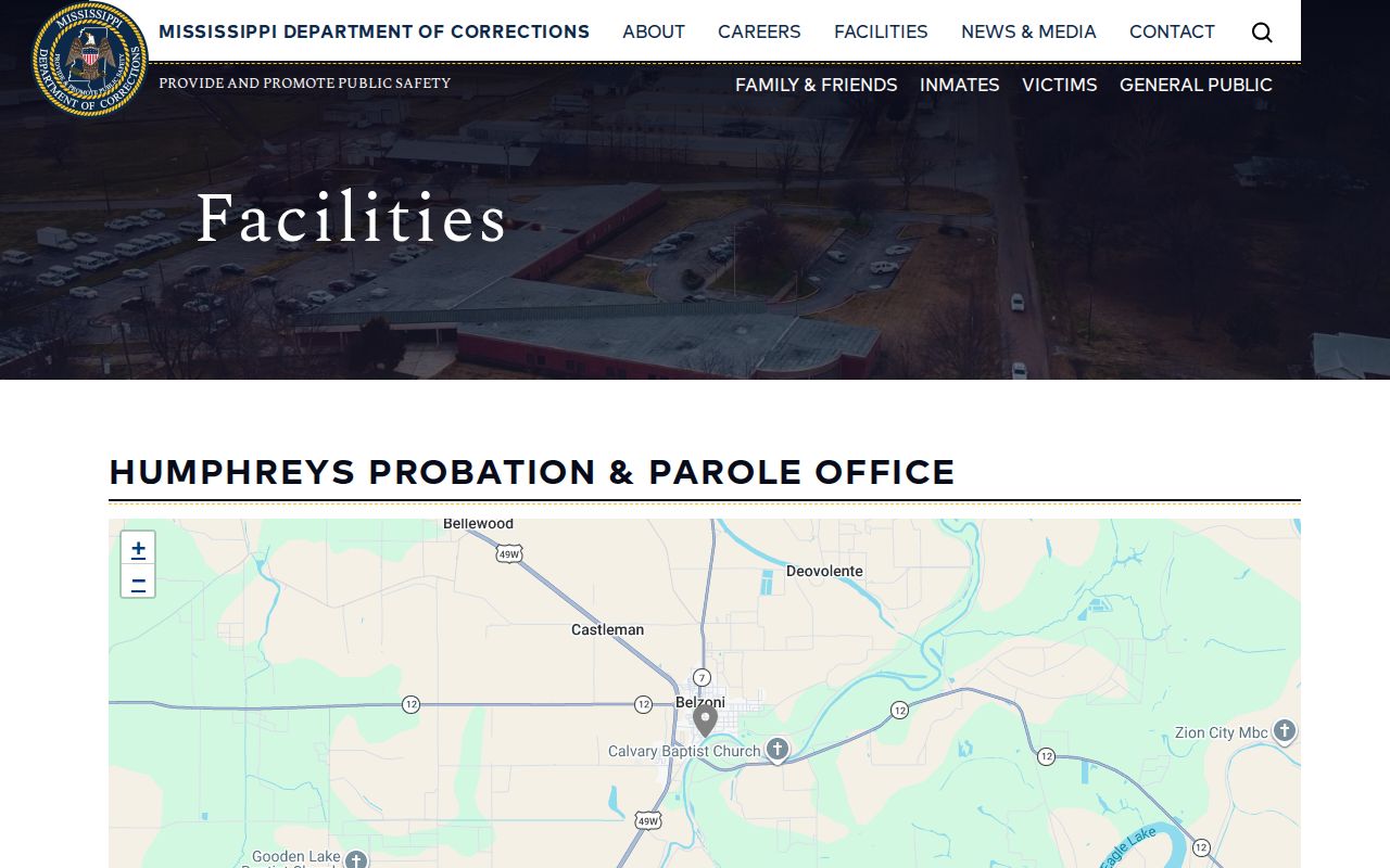 Official Humphreys County parole and probation office listing